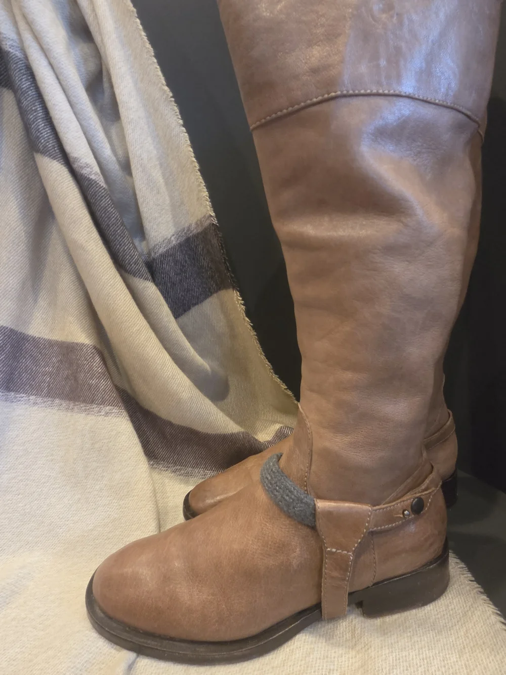 I DIED!! Brunello Cucinelli Brown Leather Riding Boots $2600
